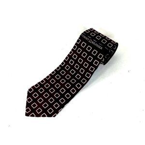 Tommy Hilfiger Men's Tie Necktie Multicolor Geometric 100% Silk Tie